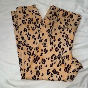 Fabletics Leopard Print Leggings in Tan and Black